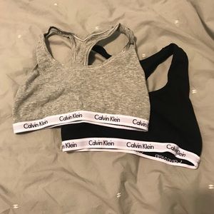 Gray and black Calvin Klein Bralette bundle